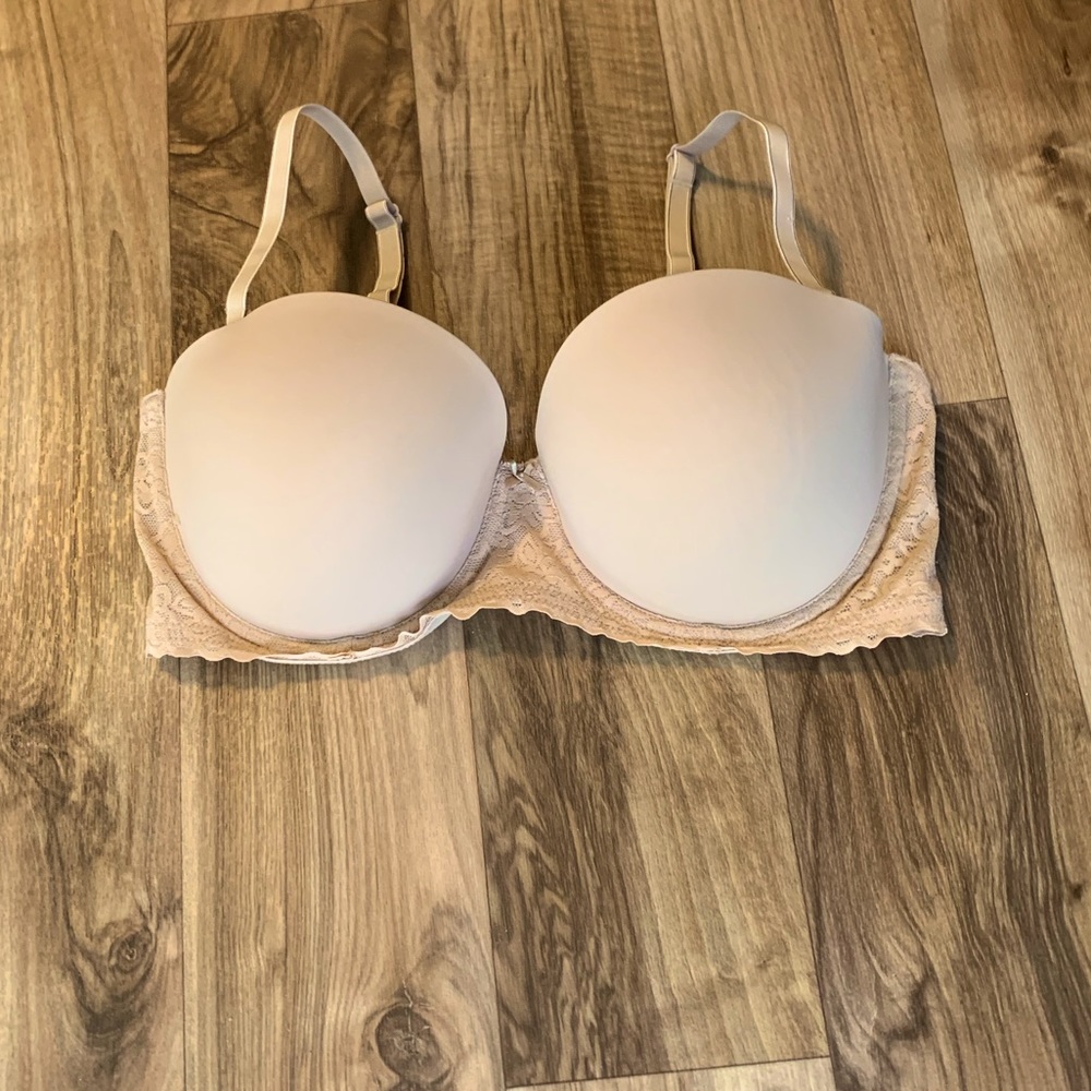 NWOT Aerie real happy strapless push-up bra, nude
